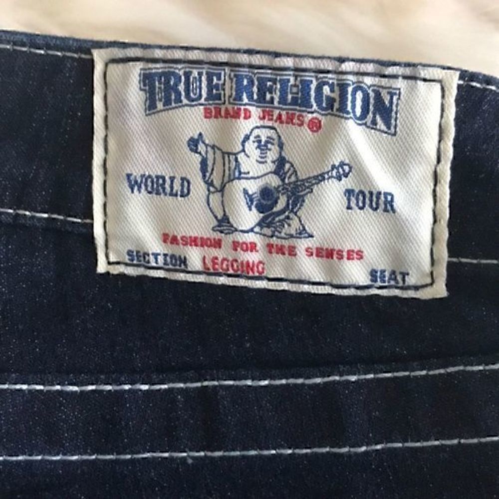 TRUE RELIGION GORGEOUS JEANS SWAROVSKI CRYSTAL‎ LOGO - Picture 4 of 8